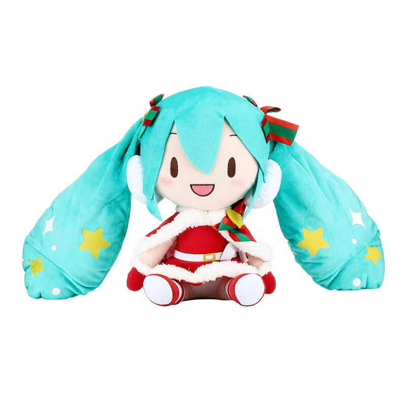 初音未来玩偶fufu公仔 现货 sega 初音 樱花fufu 蝴蝶结 圣诞 雪未来