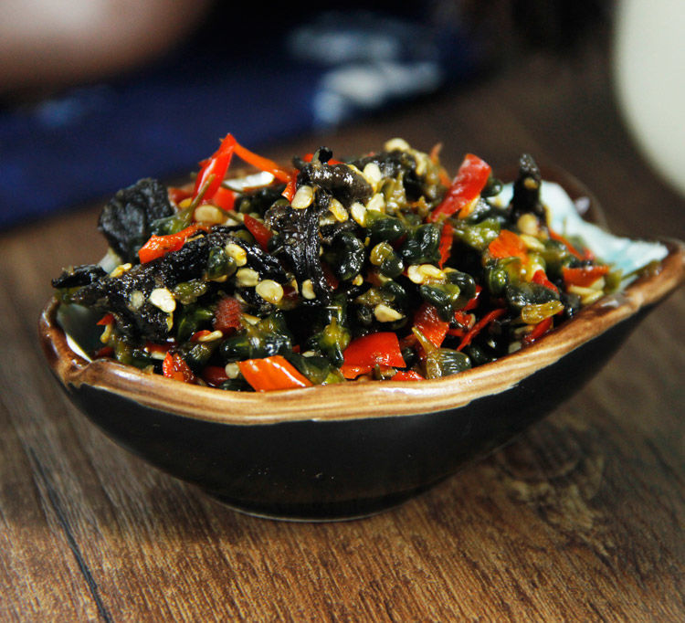 云南韭菜花干巴菌500克曲靖特产腌制下饭菜酸辣小米辣酱菜泡菜 韭菜花