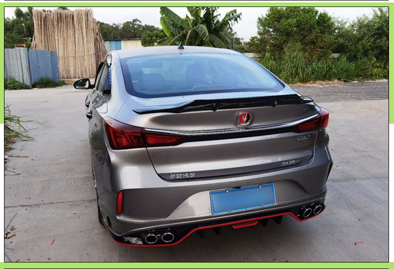 长安逸动plus尾翼20款plus外观配饰改装套件前唇侧裙后唇灯眉百叶窗亮