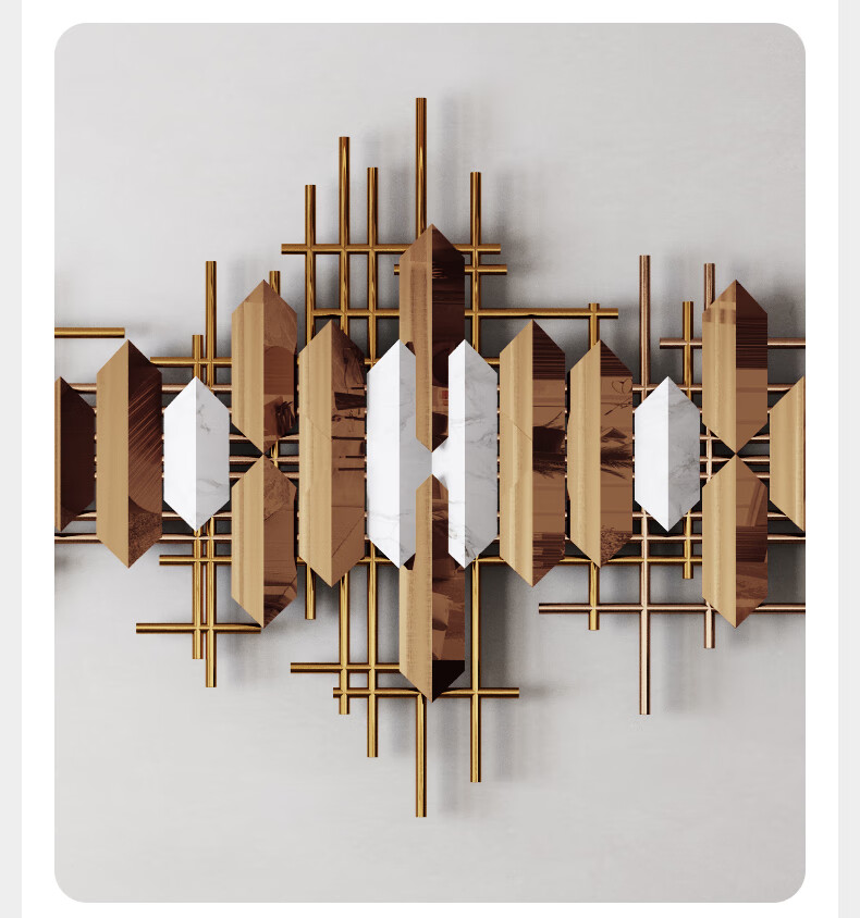 客厅墙面装饰金属挂件餐厅玄关沙发背景挂饰现代轻奢墙饰床头壁饰a款