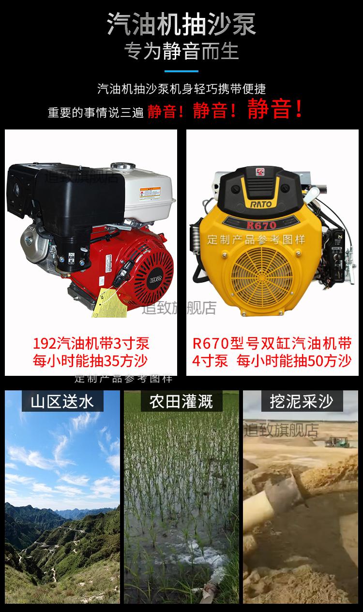 两相电卧式吸砂抽沙泵船用小型泥浆泵抽泥沙机220v380v河底清淤污泵