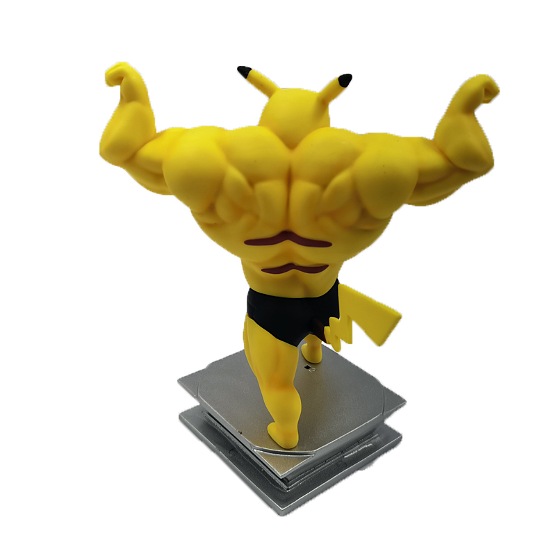 肌肉皮卡丘精灵宝可梦比卡丘公仔摆件儿童学生生日礼物礼品礼物杰尼龟