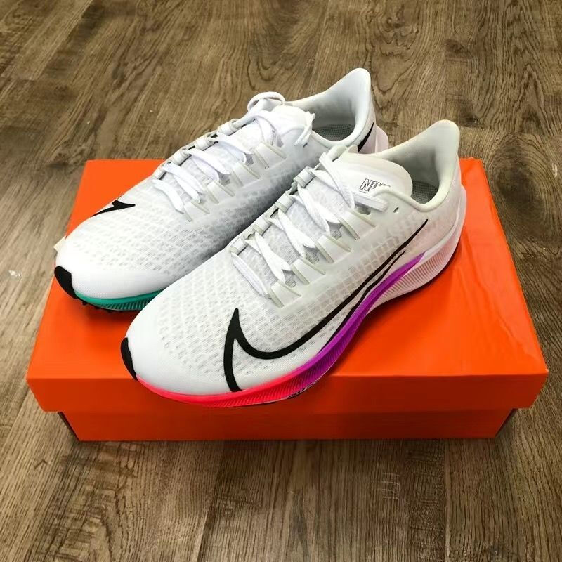 现货精选跑步鞋飞织登月37代男女跑步鞋飞马zoom白彩虹运动鞋飞马37代