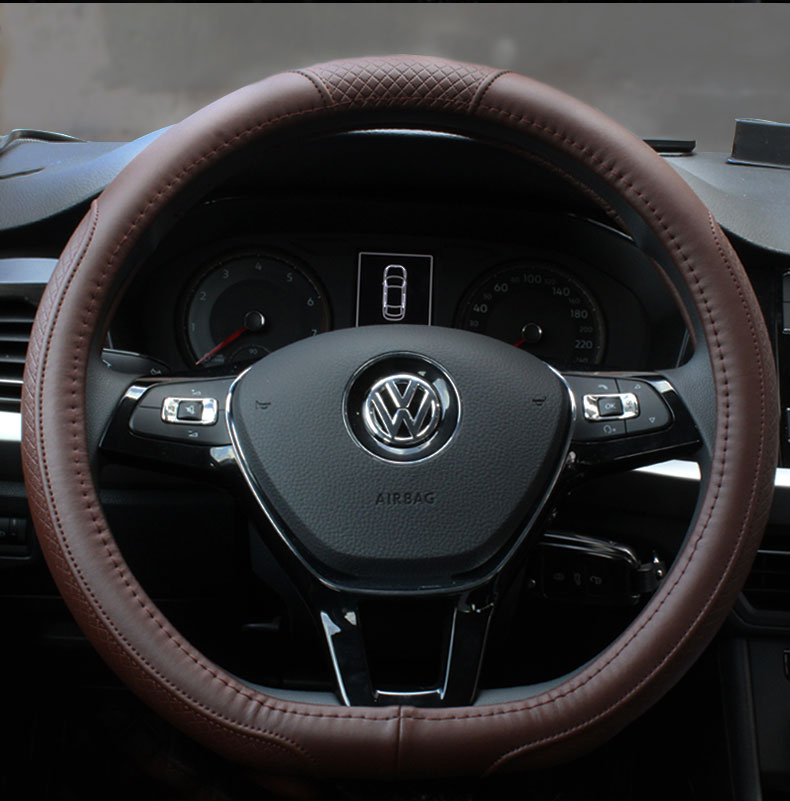 青姬适用于2021款大众新朗逸plus方向盘套牛皮朗逸启航汽车用品把套四