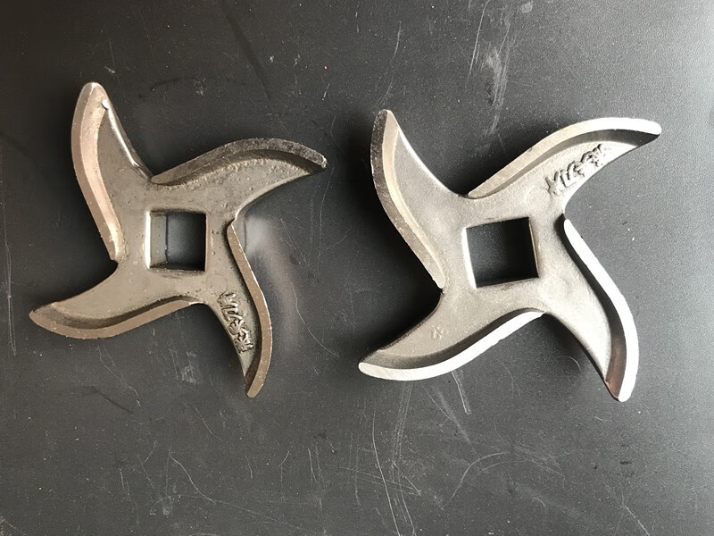 中粹商用绞肉机配件不锈钢十字刀片龟背刀自磨刀免磨刀绞刀12号不锈钢