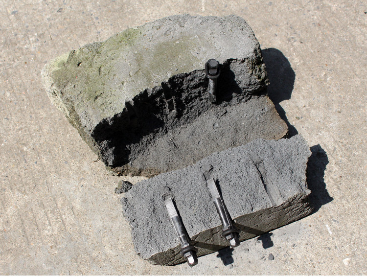 劈石器楔子铁开石器夹片采石工具电锤钻石头石材开石三合凿采石楔 Φ3