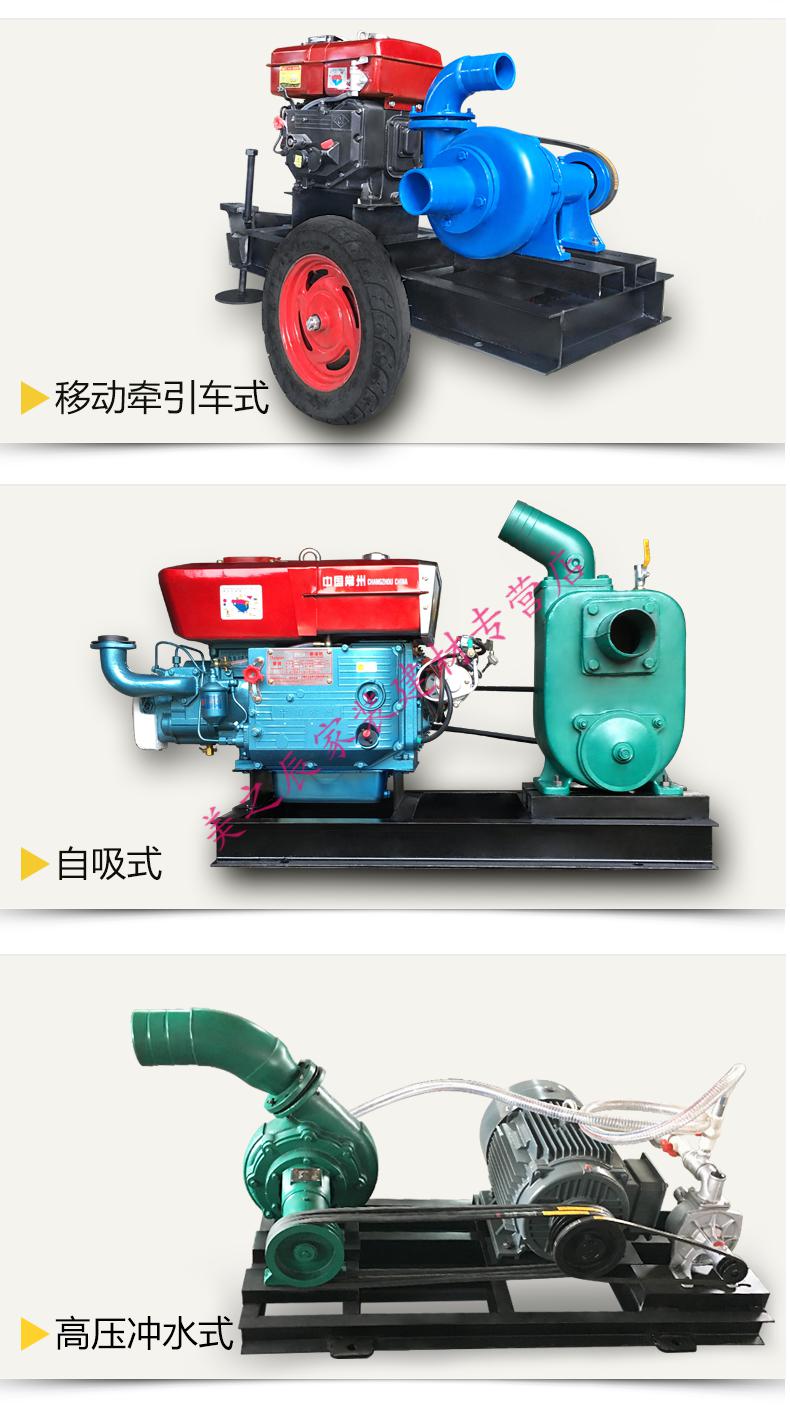 柴油抽沙泵3寸吸砂泵小型6寸4卧式自吸抽泥机清淤泵8寸泥沙泵河底g可