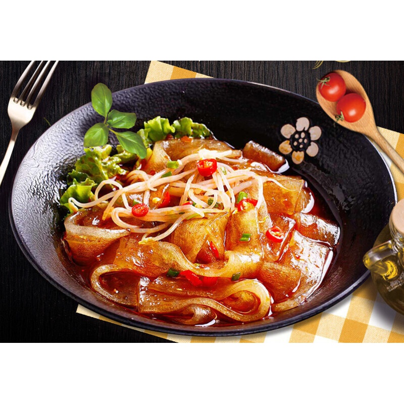 4斤宽粉红薯粉特产火锅粉条纯手工酸辣宽粉皮速食