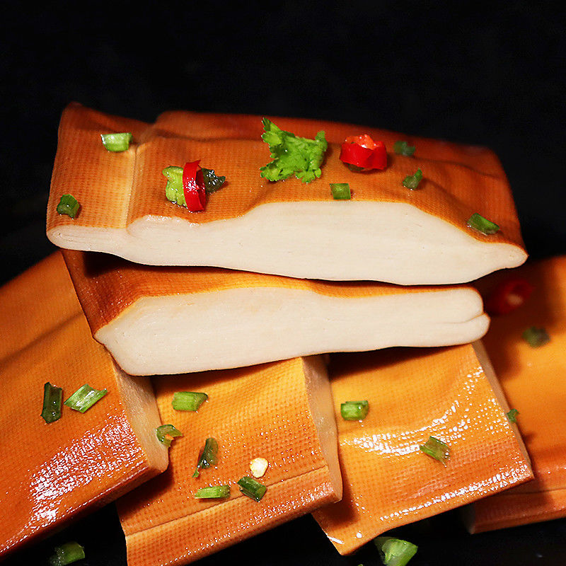 东北特产五香干豆腐卷豆干熏干豆腐卷素食豆制品素鸡卷千张 200g*3袋
