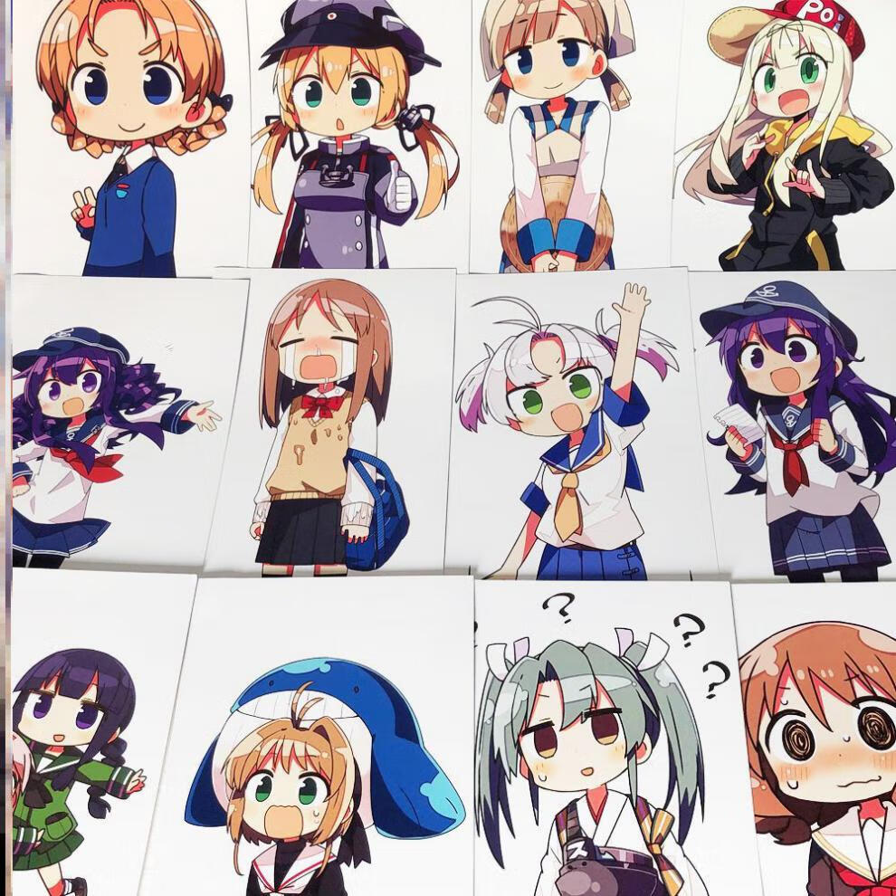 画稿动漫 美术动漫临摹卡q版卡通人物男生女生马克笔画室素材考级绘画