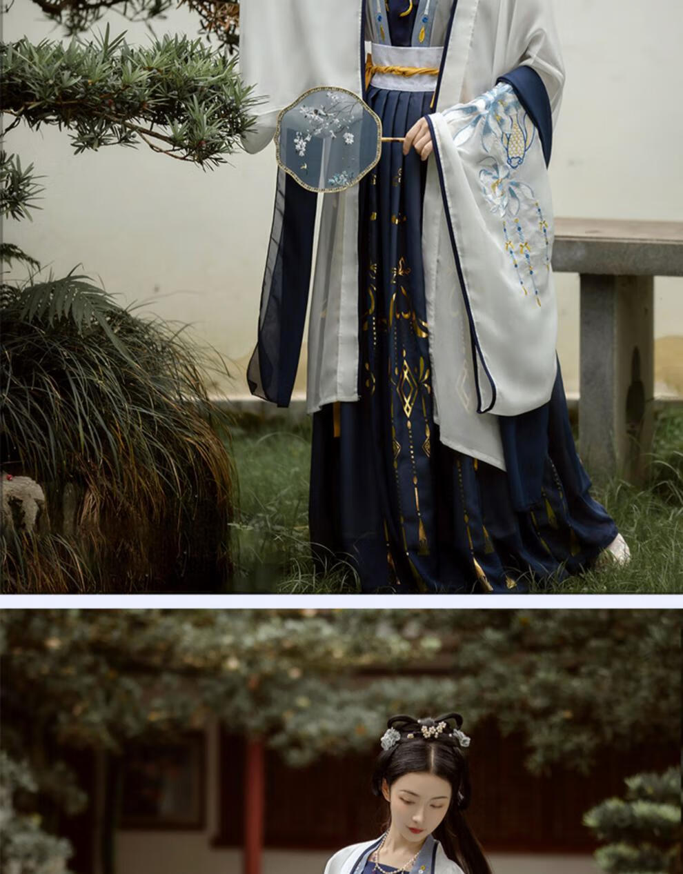 重回汉尚之华莲大唐钟灵记千韵岗琼华汉服女夏古装中国风齐腰白菜整套