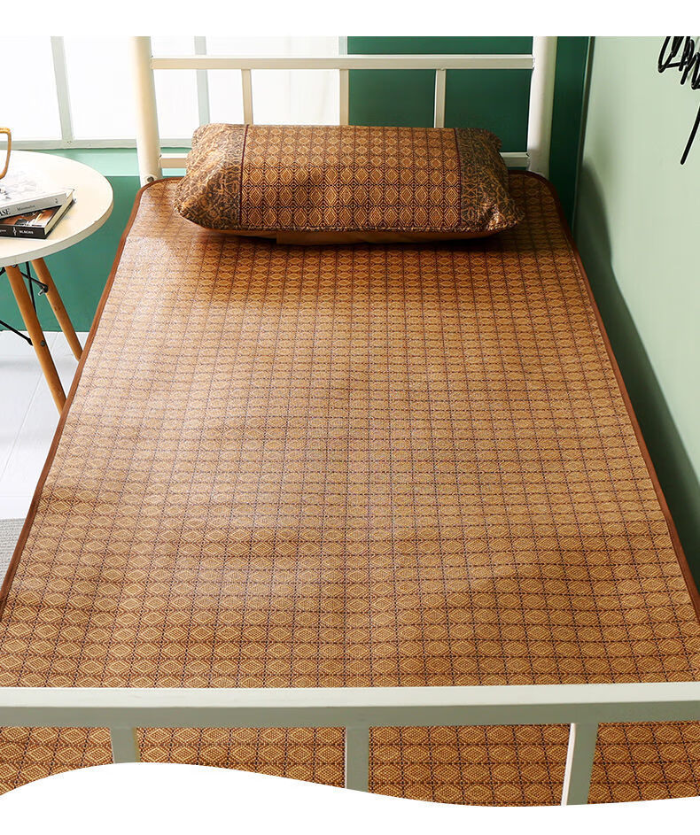 学生宿舍单人凉席冰丝席上下铺寝室09米草席藤席竹席70cm软席子罗马格