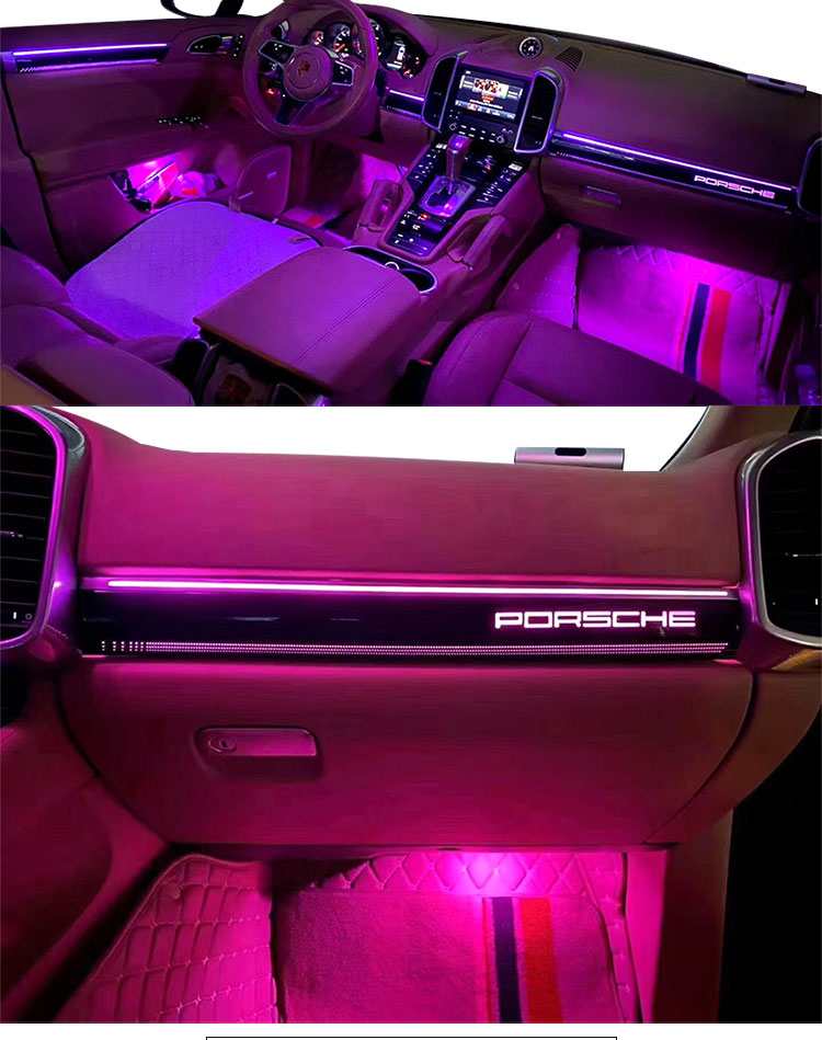 适用于适用保时捷718氛围灯macan玛卡卡宴帕拉梅拉改装车内饰喇叭原厂