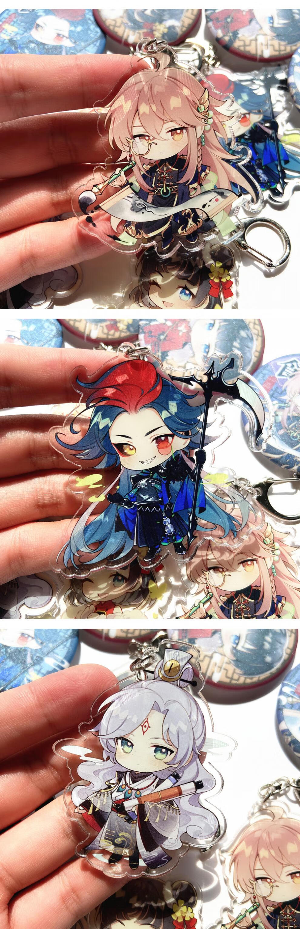 食物语周边钥匙扣佛跳墙龙井烤鸭挂件游戏二次元手八仙买三发四