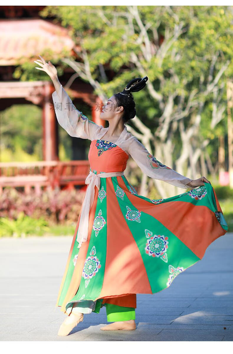好质量很飘逸古典舞演出服女子独舞桃李杯剧目舞蹈服装舞台表演成人唐