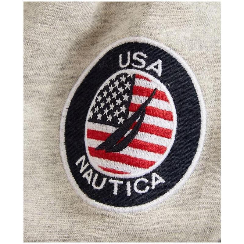 诺帝卡(nautica)男卫衣开衫外套连帽logo纯色纯棉11238918 bj grey