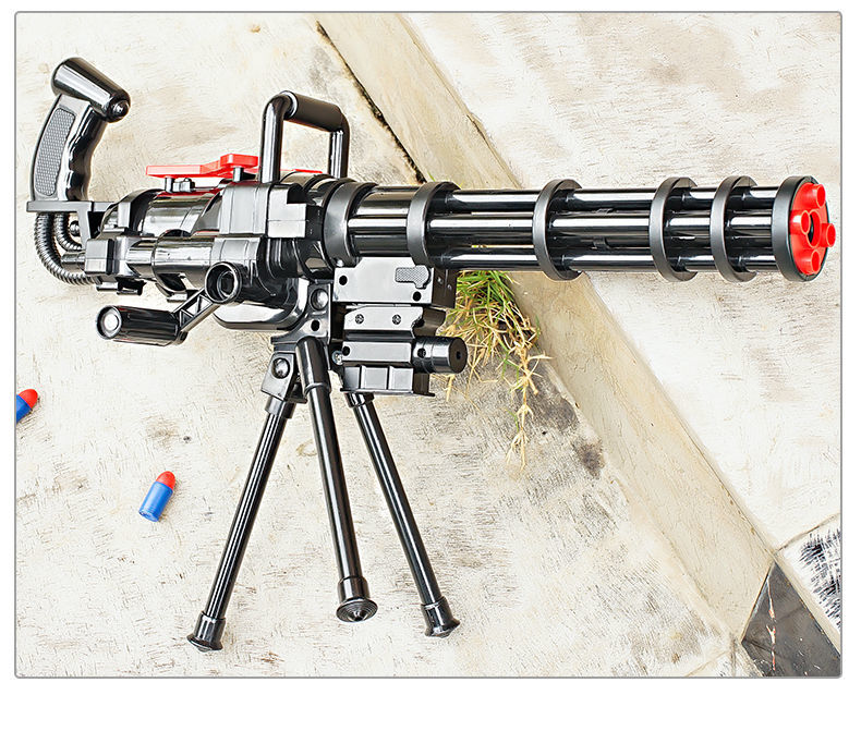 加特林玩具枪30连发 大号软弹枪手动可发射吃鸡重机枪儿童玩具男孩子