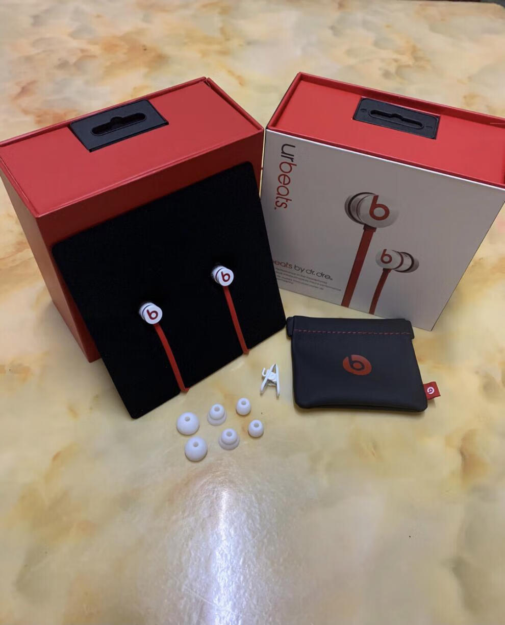 魔声beats urbeats 重低音入耳式魔音面条有线带麦运动苹果耳机 白