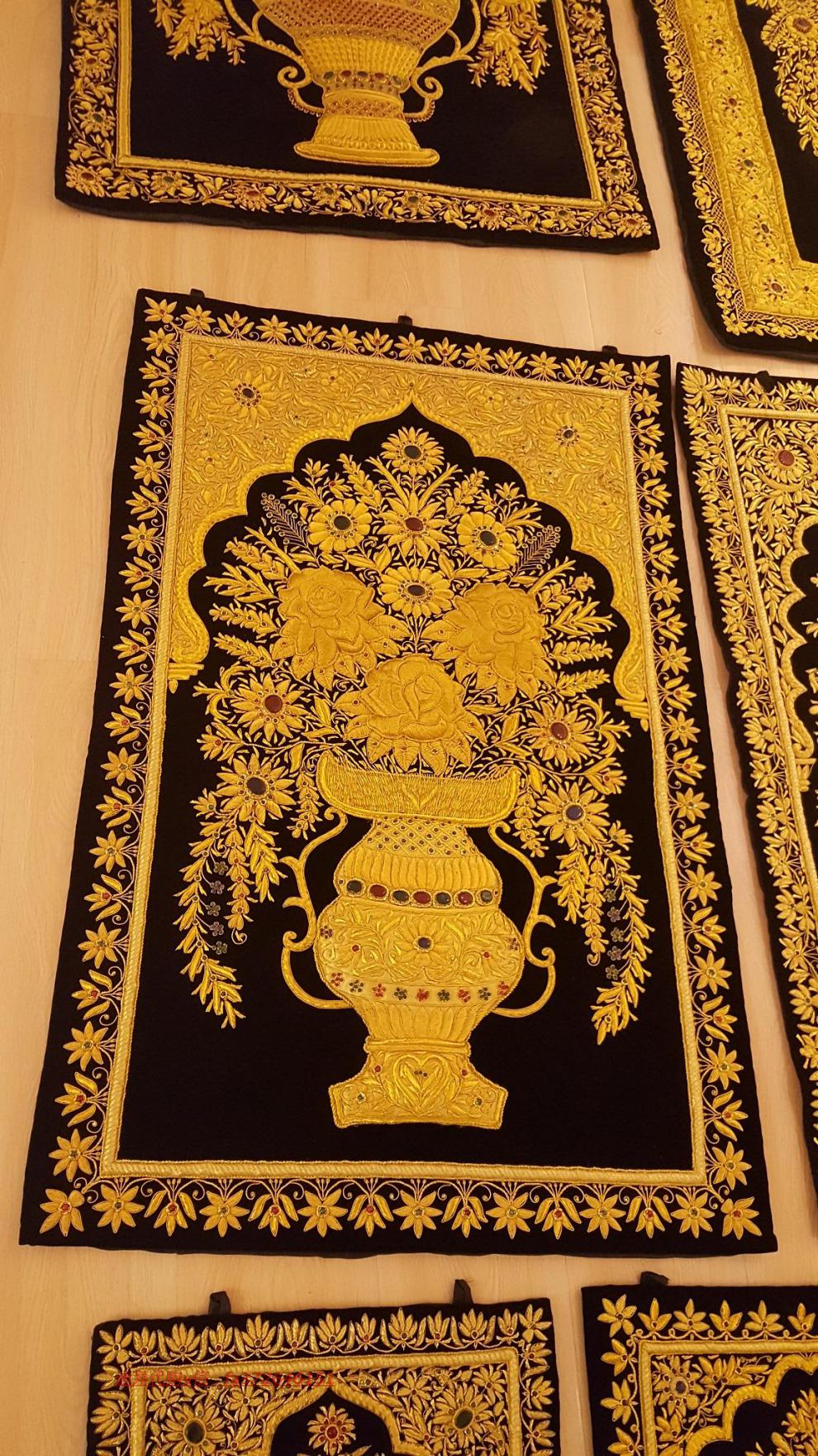 挂毯宝石金丝挂毯发财树印度挂画ins尼泊尔艺术中心6090cm规格1