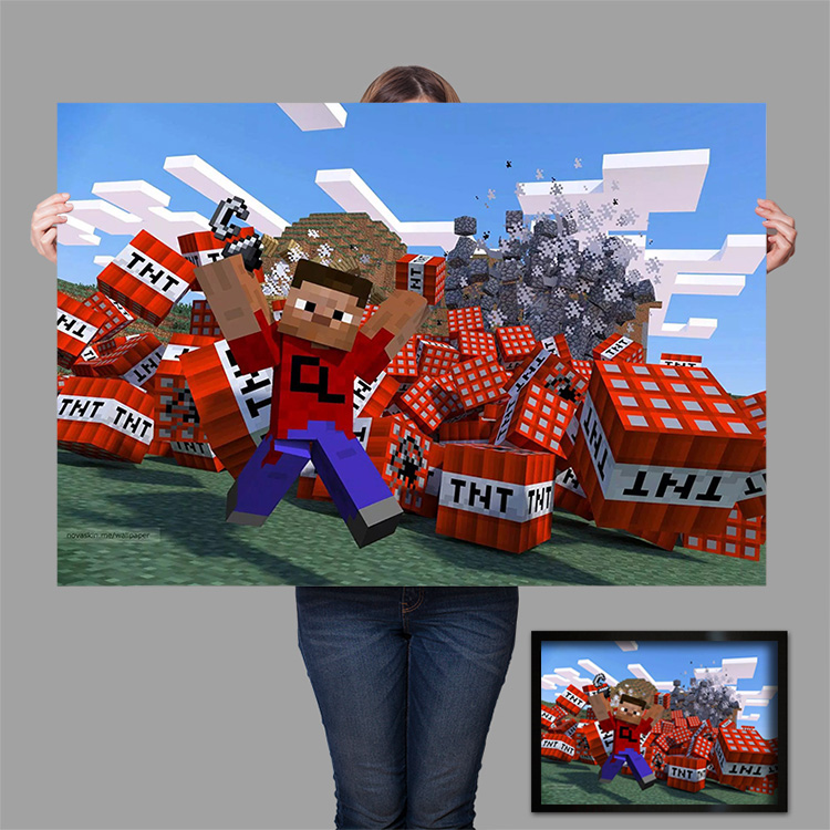 我的世界海报minecraft 我的世界海报装饰挂画定制游戏周边宿舍背景墙