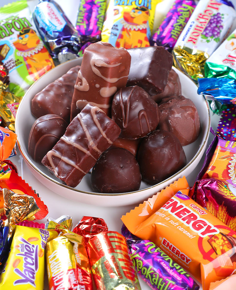 俄罗斯混合糖果俄罗斯进口什锦糖500g紫皮糖混装糖果年货礼包俄罗斯