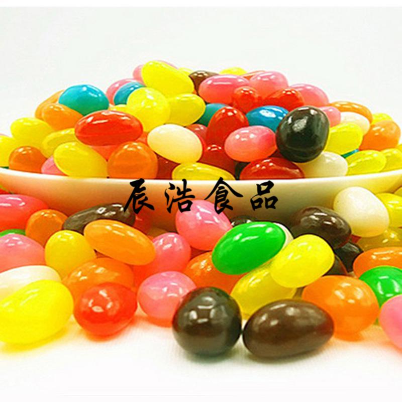 1000g吉利豆彩虹软糖喜糖结婚庆橡皮糖彩色糖豆水果味糖果零食 2斤