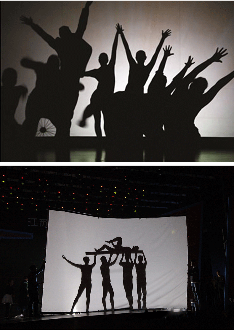 背景布影子舞道具幕布灯光手影舞800w红头灯柔光打光灯白色影子剧灯光