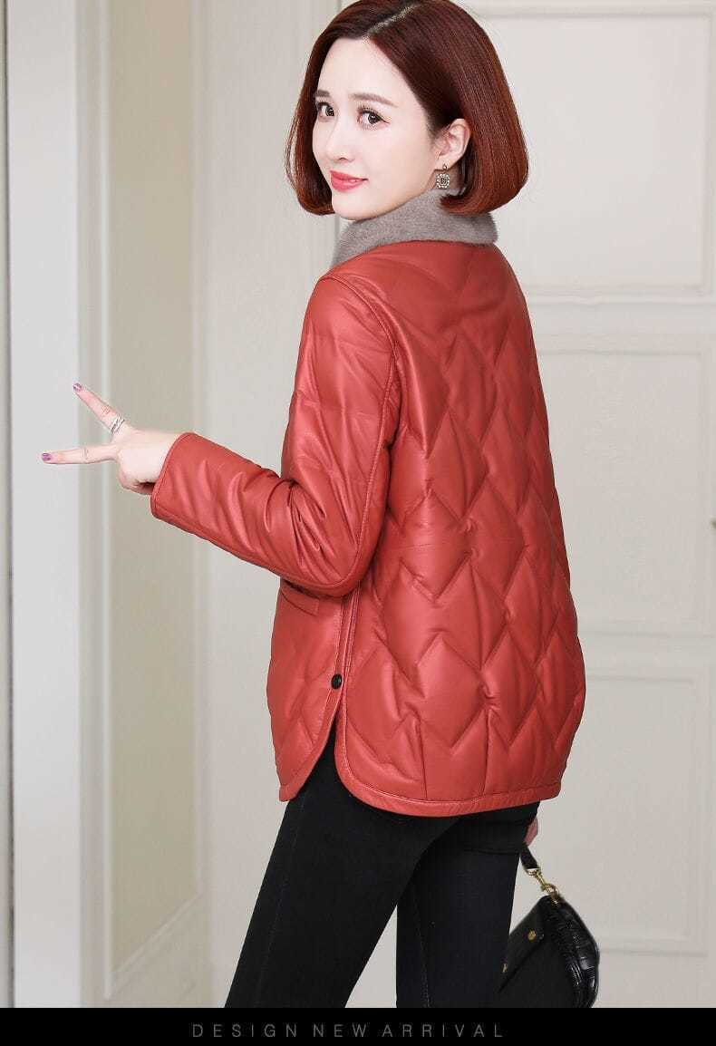 2022年新款简约宽松小女士棉袄短款加厚袄子外套橄榄绿m建议105斤以内