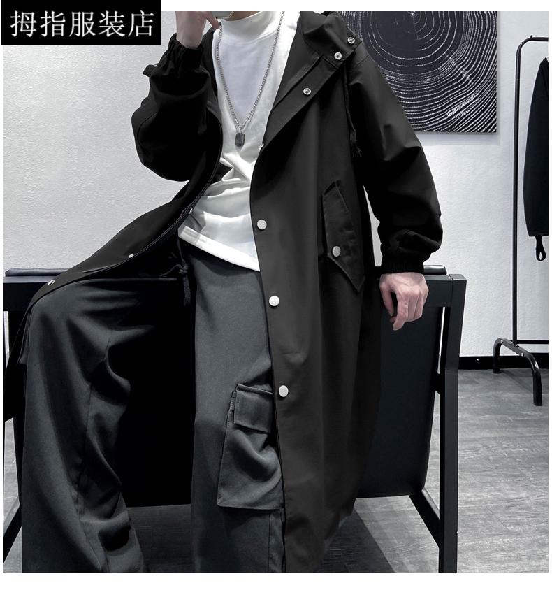 暗黑系男装夹克外套秋冬款德系外套男春秋冬暗黑系披风斗篷黑色机能风