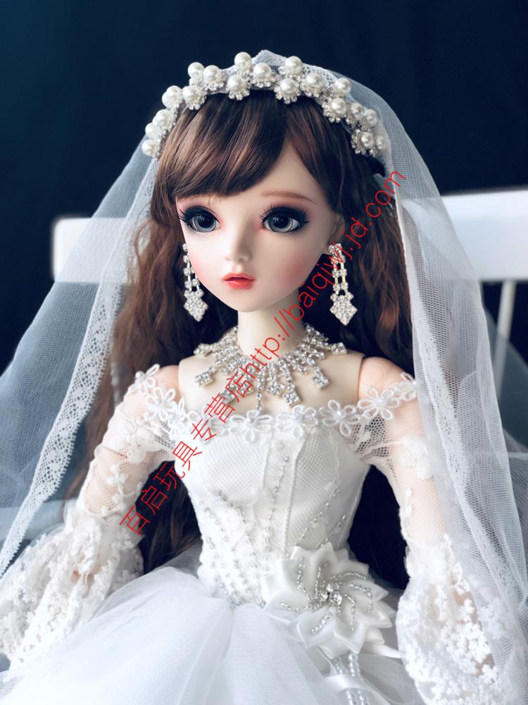 新品上市卡通芭比娃娃洋娃娃芭比公主婚纱大号礼盒套装玩具婚庆摆件