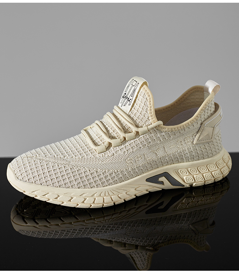 稻草人男鞋休闲鞋子男士透气飞织网布鞋男跑步运动鞋韩版潮流轻质舒适