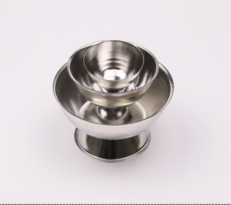 不锈钢白矾煮硼砂明矾杯子白矾碗白凡碗明矾碗打金工具首饰器材 小号