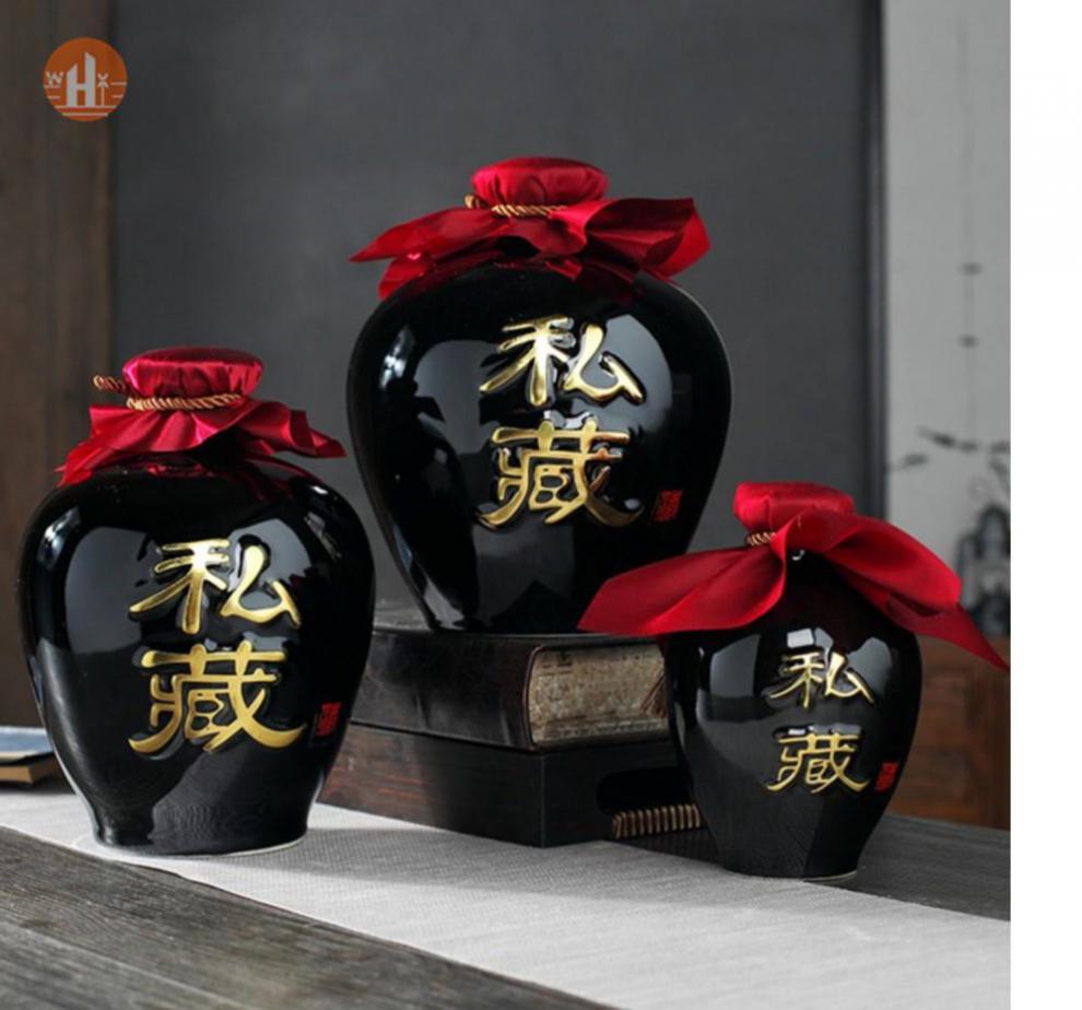 中国人不吃这一套酒坛私人订制logo酒瓶瓷密封酒壶礼盒送礼装 o81-2斤