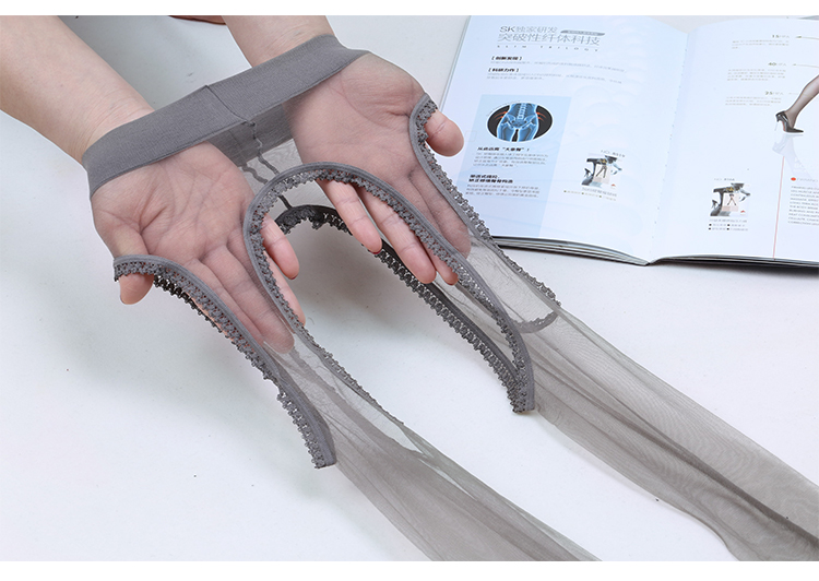 猫人极薄15d免脱开裆丝袜脚尖透明四面雕空性感镂空连