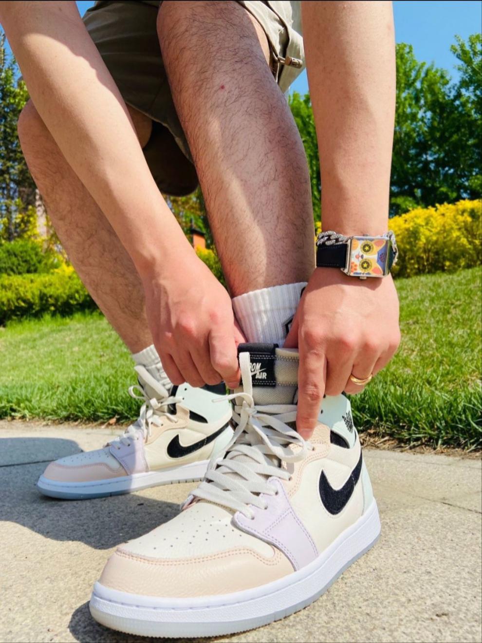 莆田高品质aj1复活节高帮帅马卡龙鞋带潮流百搭耐磨透气学生篮球鞋aj