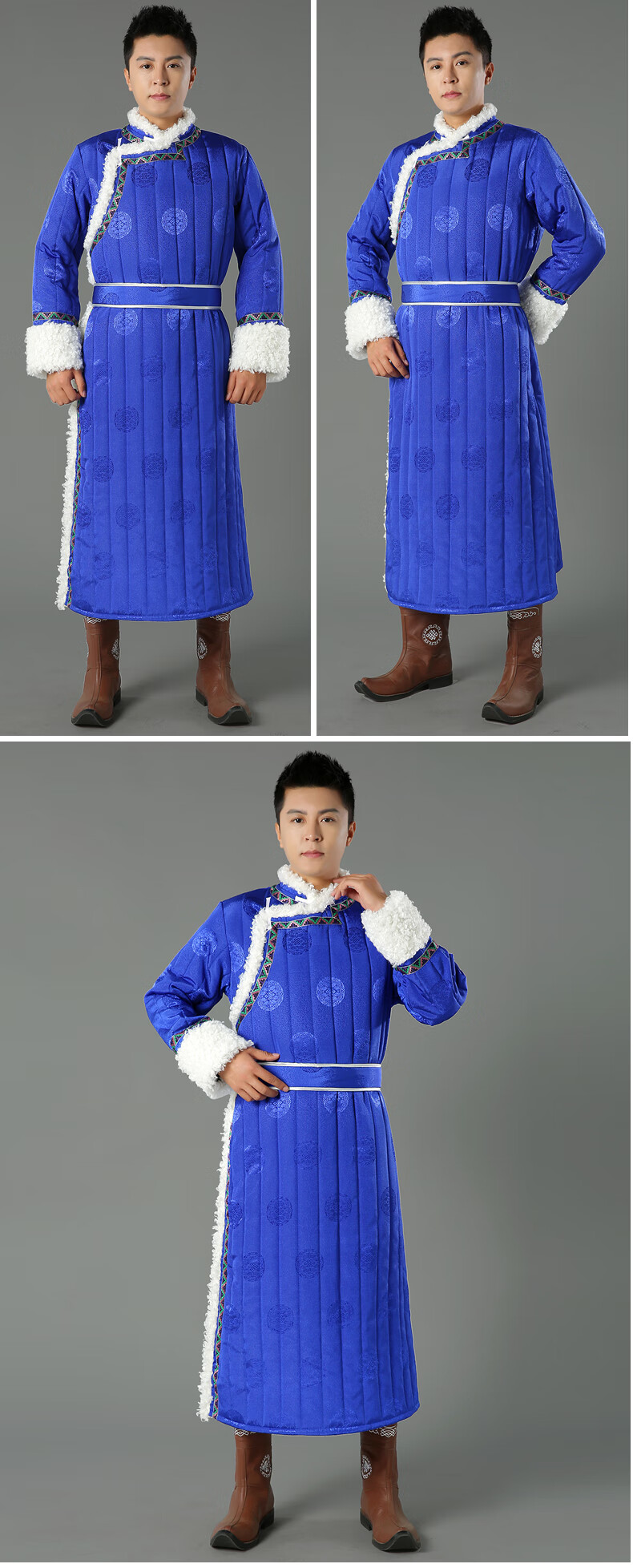 司倾服饰旗舰店商品编号:10064134071078商品名称:司倾冬季蒙古袍男