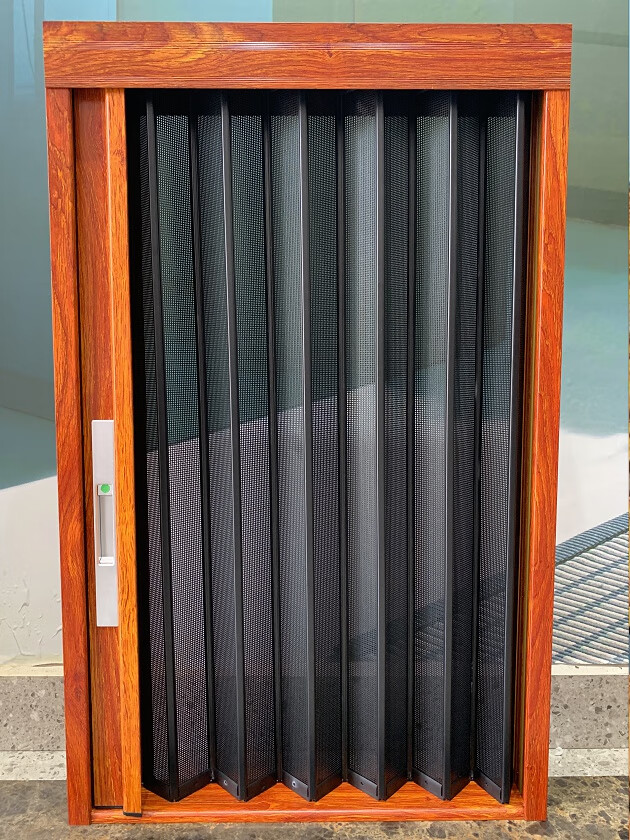 折叠纱门防猫狗防鼠带锁防盗铝合金隐形推拉防蚊金属钢沙网无轨纱门