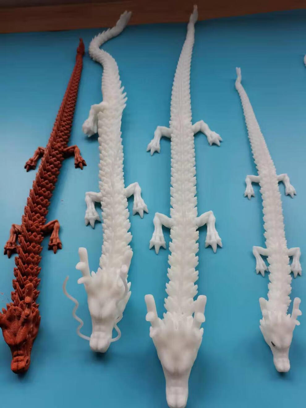 3d打印玩具摆件玩具龙活动关节龙模型新款居家礼物送礼佳品象牙白小款