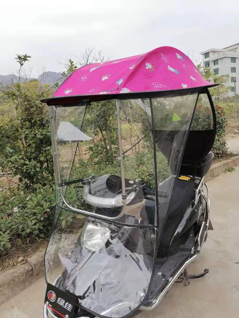 用於小刀愛瑪小鳥雅迪兩輪電動車雨棚蓬半包圍遮陽傘摩托車擋雨棚蓬