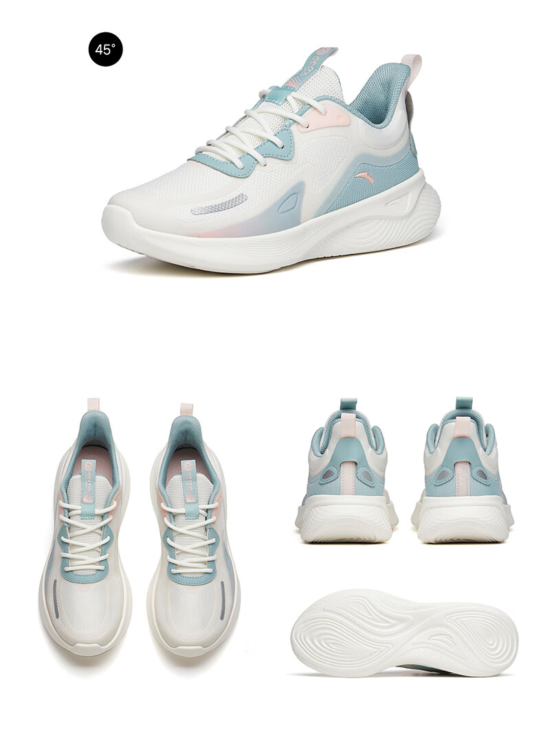 安踏凌云跑步鞋女鞋2022夏季新款耐磨缓震透气休闲健身训练运动鞋象牙