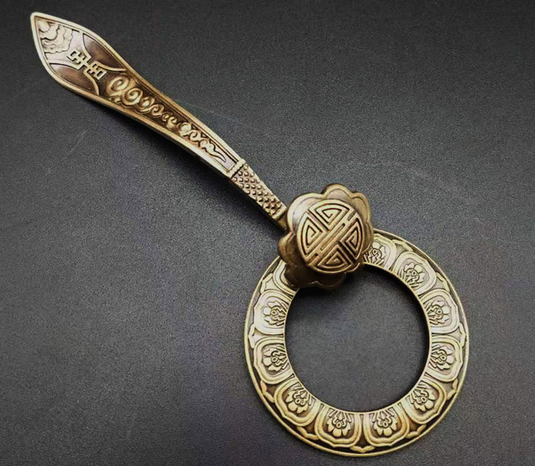 荟幽兰 纯铜镀金缦衣袈裟衣钩佛具僧服僧衣如意扣环搭三衣扣佛教新品