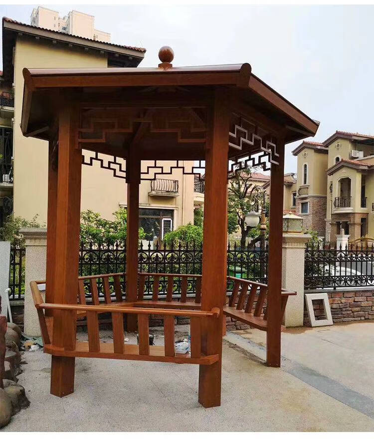 凉亭庭院户外亭子四角凉庭院子小木屋遮阳棚花园楼顶葡萄架 花格(材料