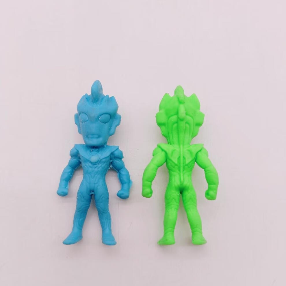 证卡通造型遇光变色人偶儿童创意玩具 奥特曼橡皮公仔随机5小盒【图片