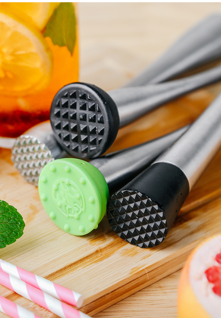 柠檬锤压汁棒水果捣汁棒捣棒不锈钢碎冰棒鸡尾酒捣棍奶茶店捣碎棒