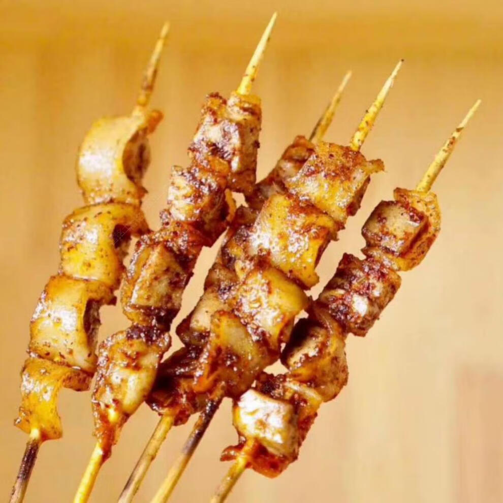 烧烤串新鲜速冻猪腰串腰子串烧烤食材小腰串串 富铭士 40串