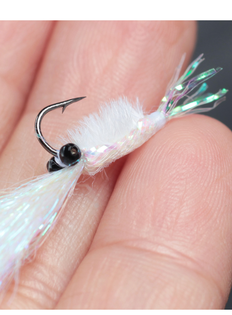 假饵冰丝虾路亚幻彩钩翘嘴青稍仿生虾饵料专用鱼钩钓小翘嘴神器冰丝虾