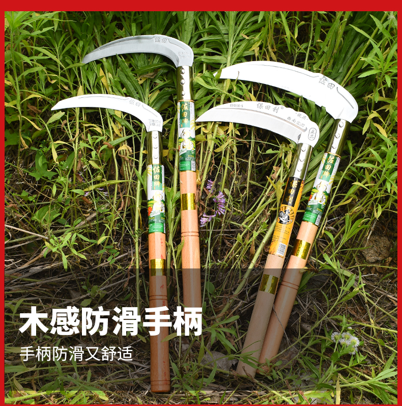 柴刀日本短柄日本sk5钢大头短镰割草割玉米高粱水稻农