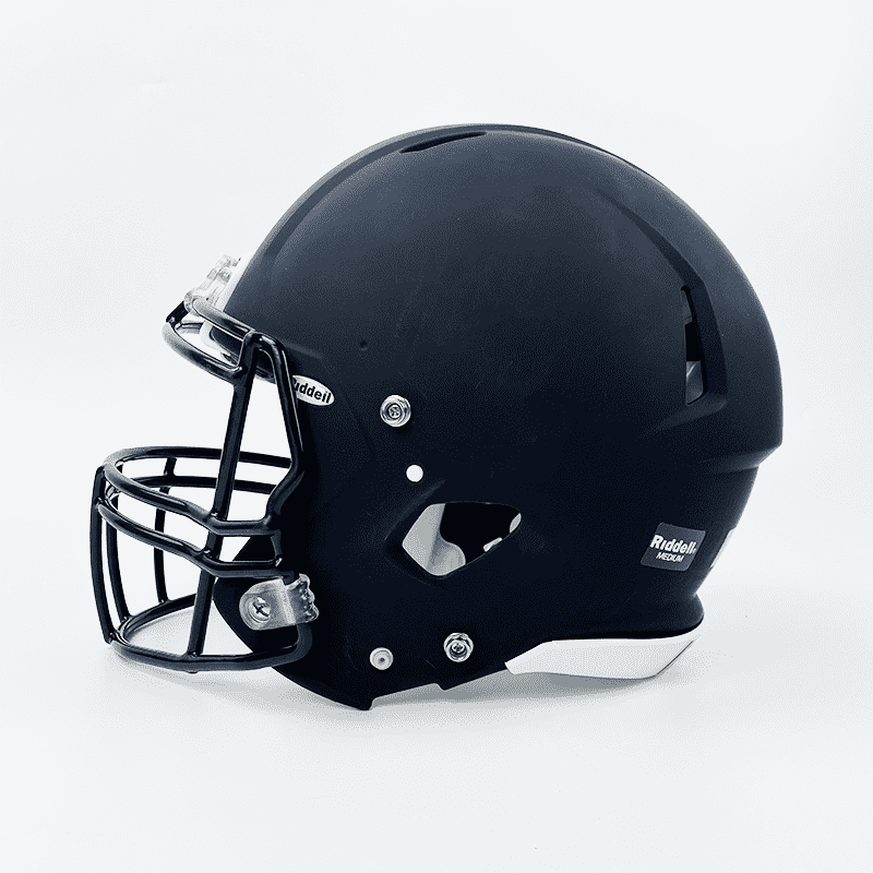 橄榄球头盔riddell foundation美式现货头盔football h 黑色红面罩l