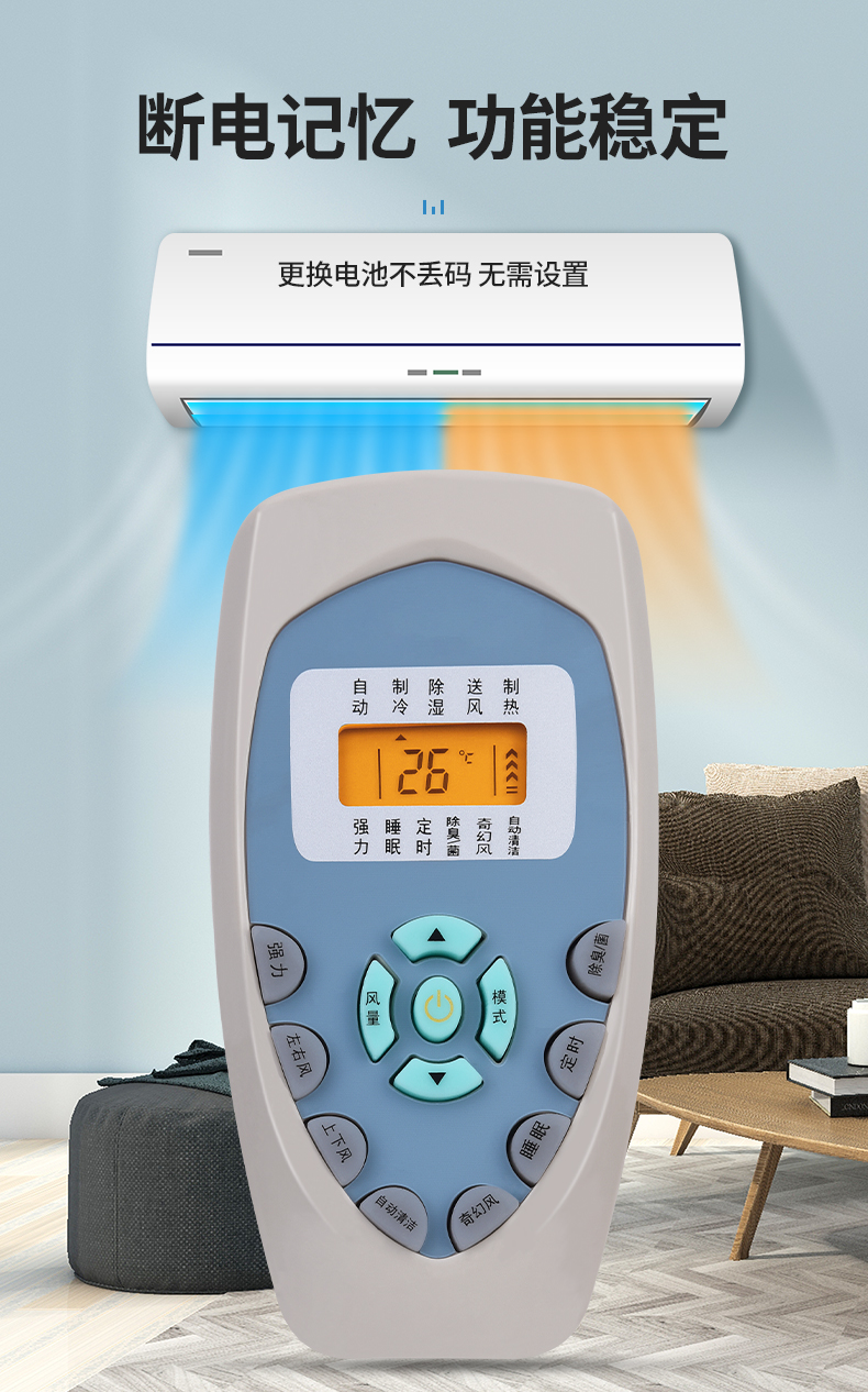适用于科龙海信空调遥控器型号通用rckrchhsnkfr35gw罕枫适用全部空调