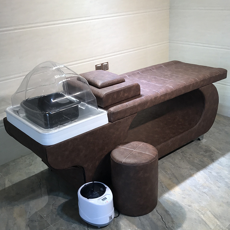 美发店泰式按摩头疗洗头床熏蒸水循环带养发护发发廊专用床款式c洗发